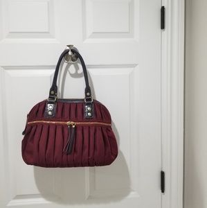 MZ Wallace Cranberry Bea Satchel.